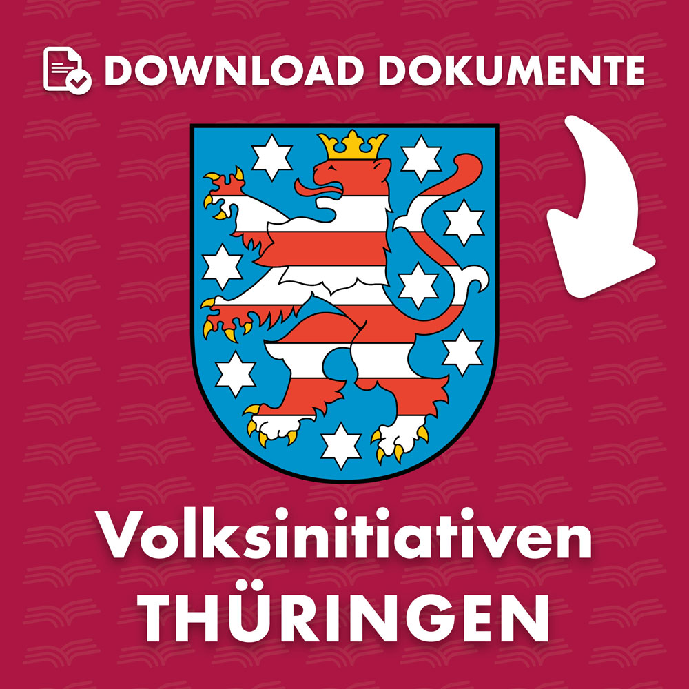 Dokumente für Volksinitiativen Thüringen - Demokratie-Tour 2024